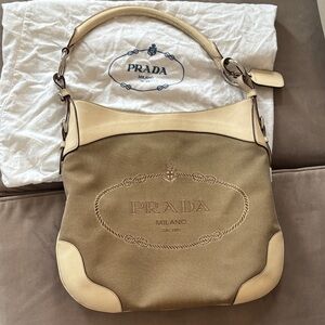 Prada Tan and Cream Women's Bag